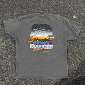 Harley Davidson Smoky Mountain Tennessee Biker Shirt Faded Black